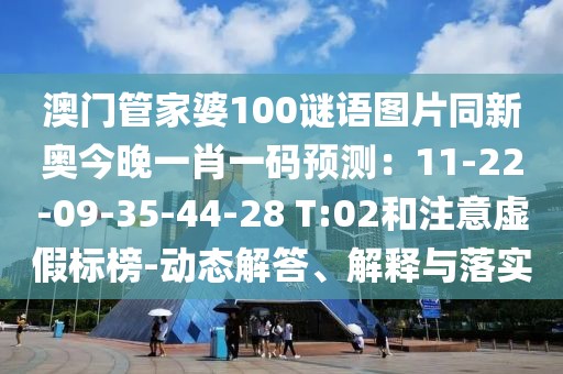 澳門管家婆100謎語(yǔ)圖片同新奧今晚一肖一碼預(yù)測(cè)：11-22-09-35-44-28 T:02和注意虛假標(biāo)榜-動(dòng)態(tài)解答、解釋與落實(shí)