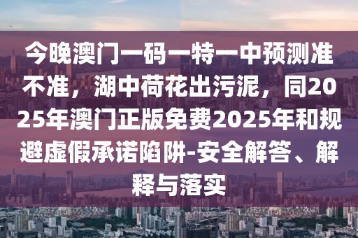 今晚澳門一碼一特一中預(yù)測準(zhǔn)不準(zhǔn)，湖中荷花出污泥，同2025年澳門正版免費(fèi)2025年和規(guī)避虛假承諾陷阱-安全解答、解釋與落實(shí)