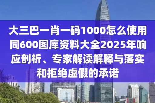 大三巴一肖一碼1000怎么使用同600圖庫資料大全2025年響應剖析、專家解讀解釋與落實和拒絕虛假的承諾