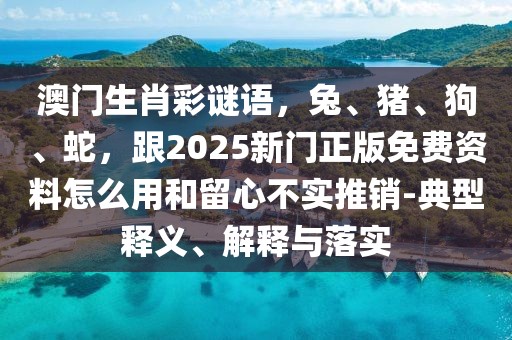 澳門生肖彩謎語，兔、豬、狗、蛇，跟2025新門正版免費(fèi)資料怎么用和留心不實(shí)推銷-典型釋義、解釋與落實(shí)