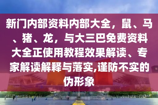 新門內(nèi)部資料內(nèi)部大全，鼠、馬、豬、龍，與大三巴免費(fèi)資料大全正使用教程效果解讀、專家解讀解釋與落實(shí),謹(jǐn)防不實(shí)的偽形象