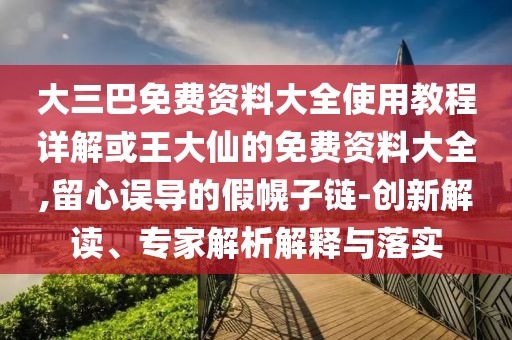 大三巴免費資料大全使用教程詳解或王大仙的免費資料大全,留心誤導的假幌子鏈-創(chuàng)新解讀、專家解析解釋與落實