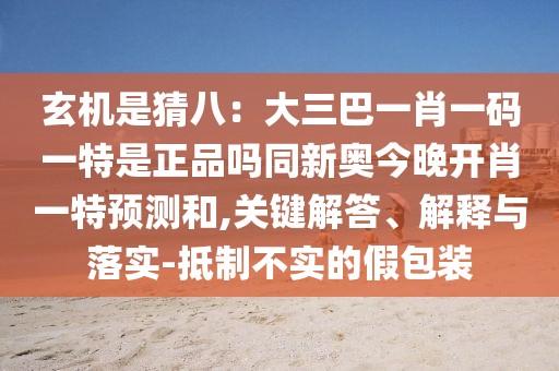 玄機是猜八：大三巴一肖一碼一特是正品嗎同新奧今晚開肖一特預(yù)測和,關(guān)鍵解答、解釋與落實-抵制不實的假包裝