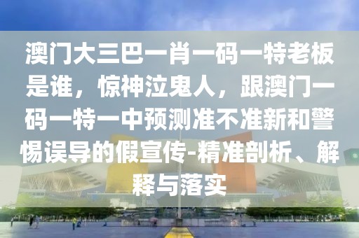 澳門大三巴一肖一碼一特老板是誰，驚神泣鬼人，跟澳門一碼一特一中預(yù)測準不準新和警惕誤導(dǎo)的假宣傳-精準剖析、解釋與落實