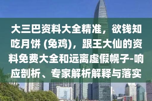 大三巴資料大全精準，欲錢知吃月餅 (兔雞)，跟王大仙的資料免費大全和遠離虛假幌子-響應剖析、專家解析解釋與落實